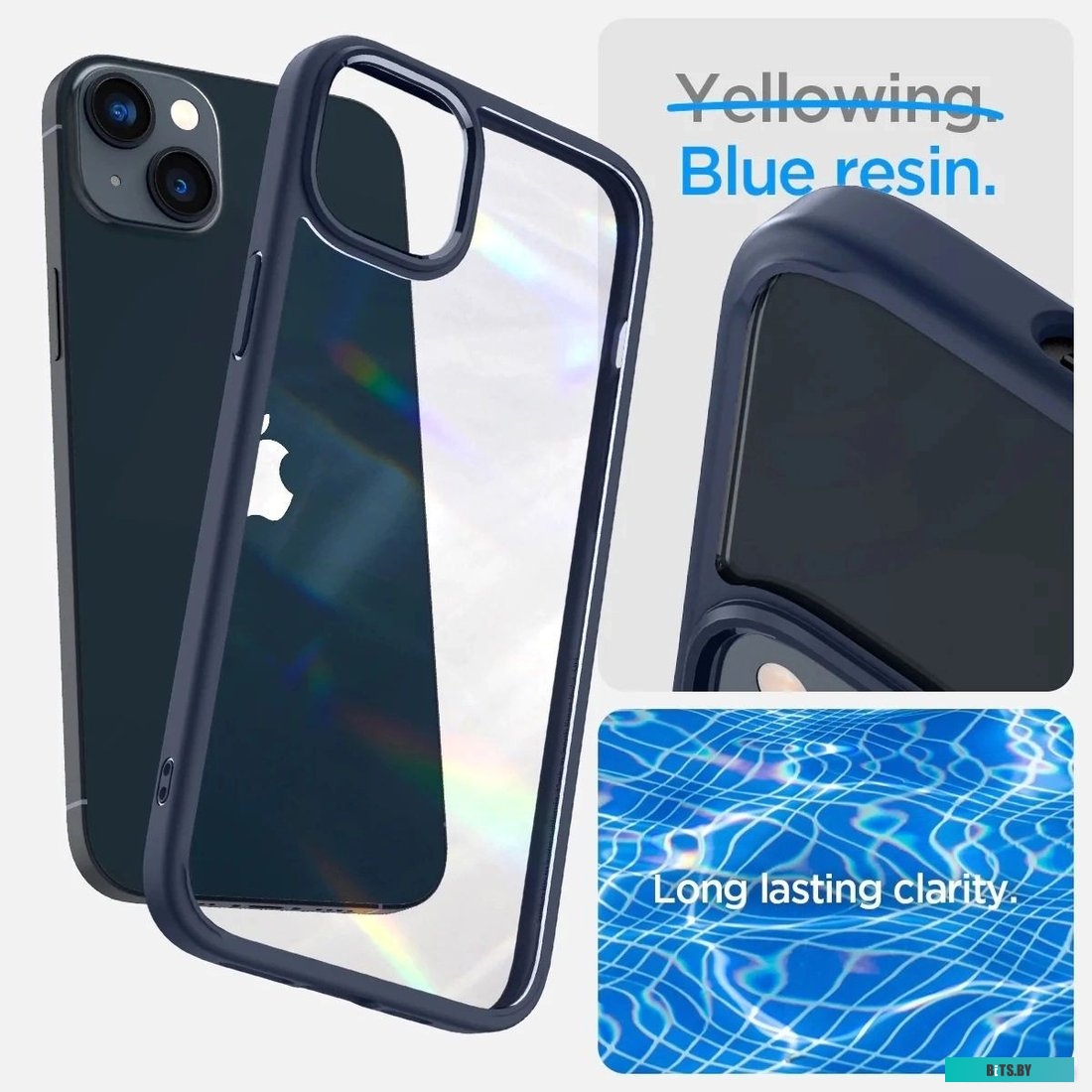 Чехол Spigen Ultra Hybrid для iPhone 14 ACS05045 (прозрачный/синий)