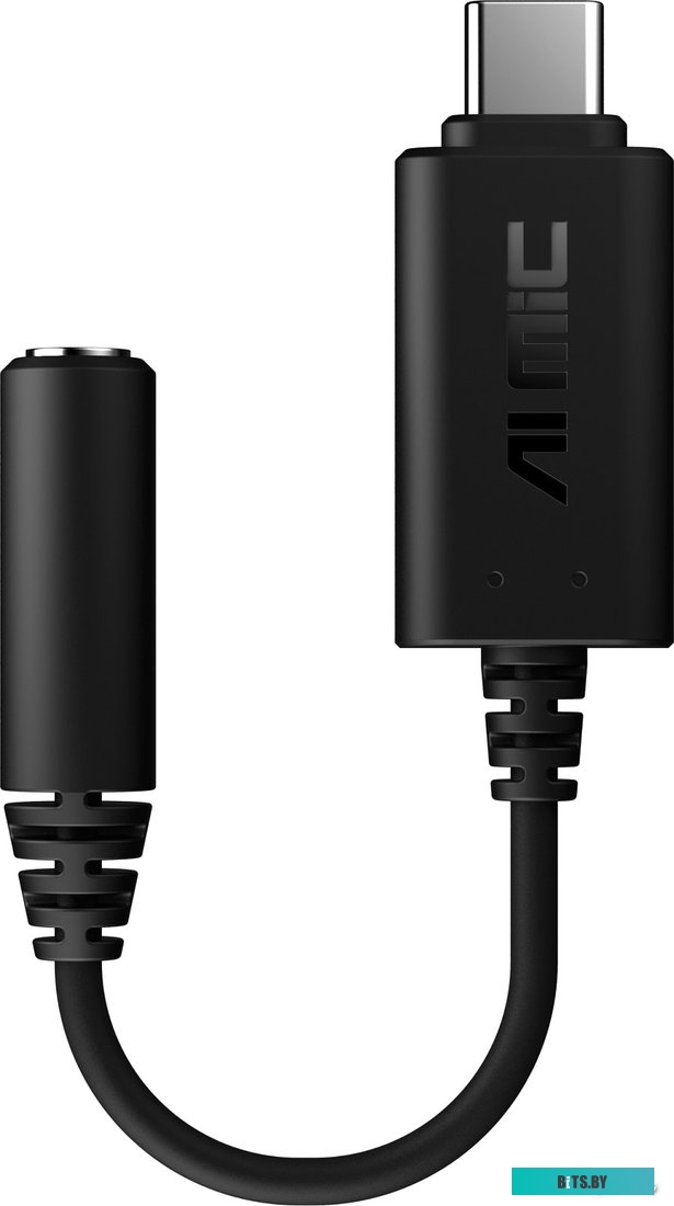 Адаптер ASUS AI Noise-Canceling Mic Adapter, USB-C - Jack 3.5, Черный 90YH02L1-B2UA00
