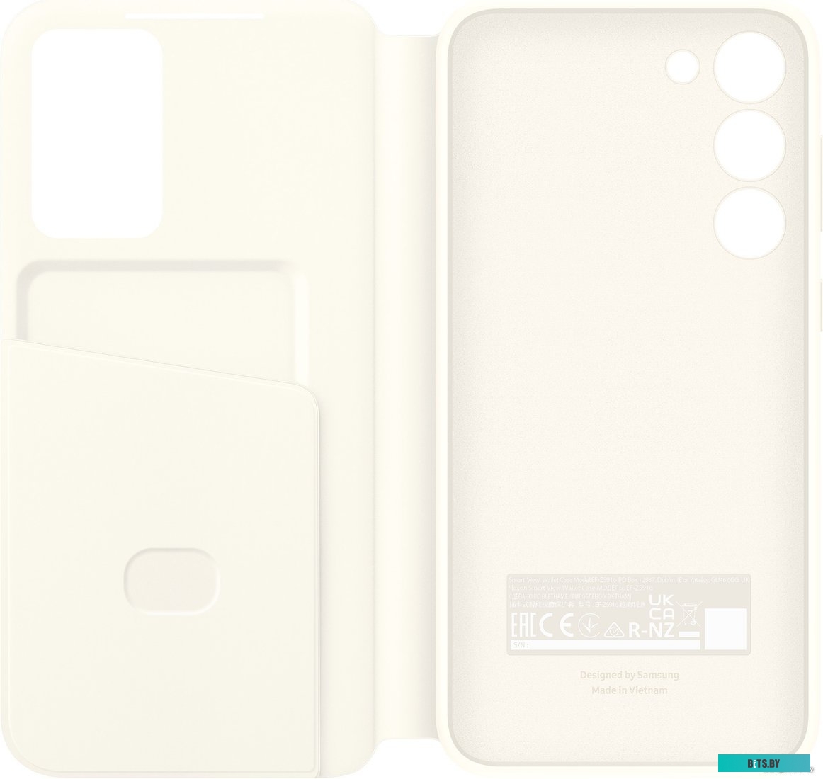 Чехол Samsung Smart View Wallet Case S23+ (кремовый)