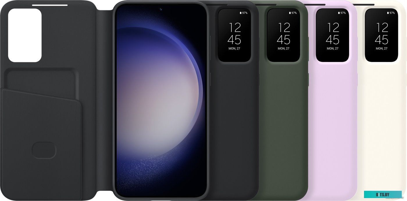 Чехол Samsung Smart View Wallet Case S23+ (кремовый)