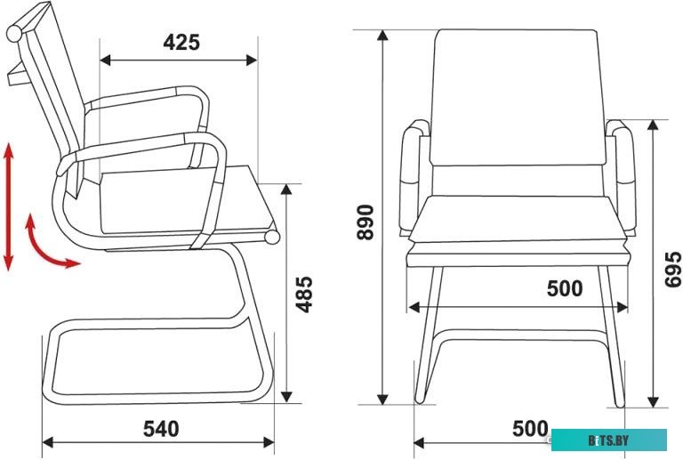 Офисное кресло (Стул) Бюрократ CH-993-Low-V/Ivory