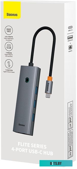 USB-хаб (разветвитель) Baseus Flite Series 4-Port USB-C Hub B0005280A813-00