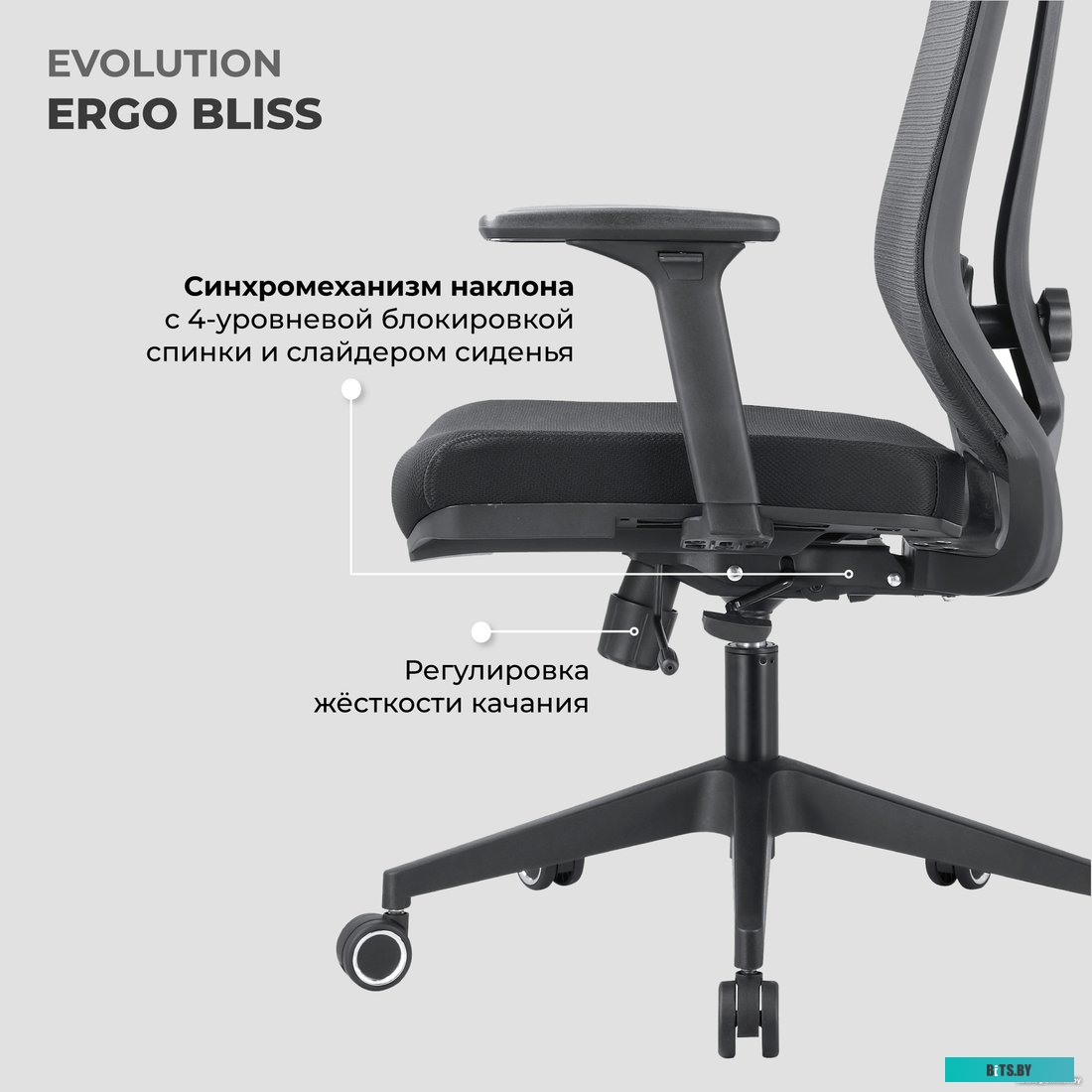 42091, 4812755006710 Evolution ERGO BLISS Grey (серый)