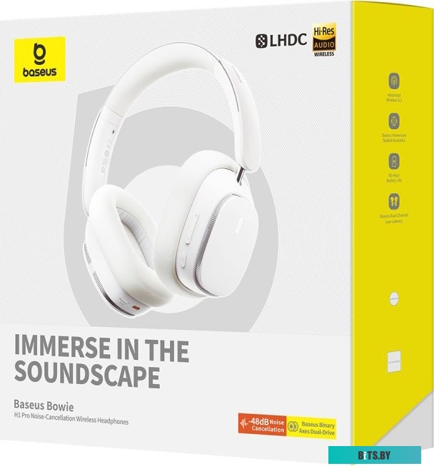 Беспроводные наушники Baseus Bowie H1 Pro Noise-Cancellation A00050601213-00 (белый)