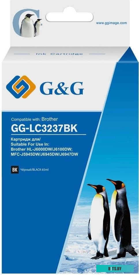 Картридж G&G GG-LC3237BK струйный черный (65мл) для Brother HL-J6000DW/J6100DW