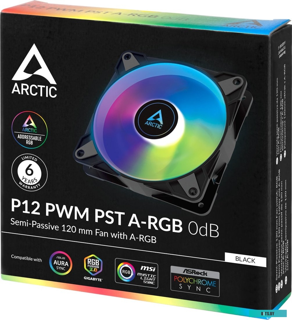 Вентилятор для корпуса Arctic P12 PWM PST A-RGB 0dB ACFAN00231A