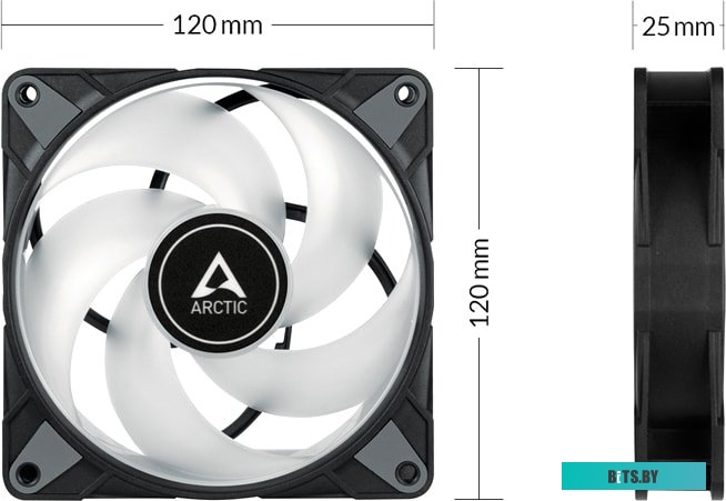 Вентилятор для корпуса Arctic P12 PWM PST A-RGB 0dB ACFAN00231A