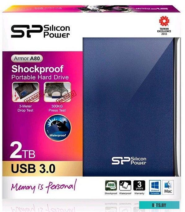 Внешний жесткий диск Silicon Power Armor A80 2TB (SP020TBPHDA80S3B)