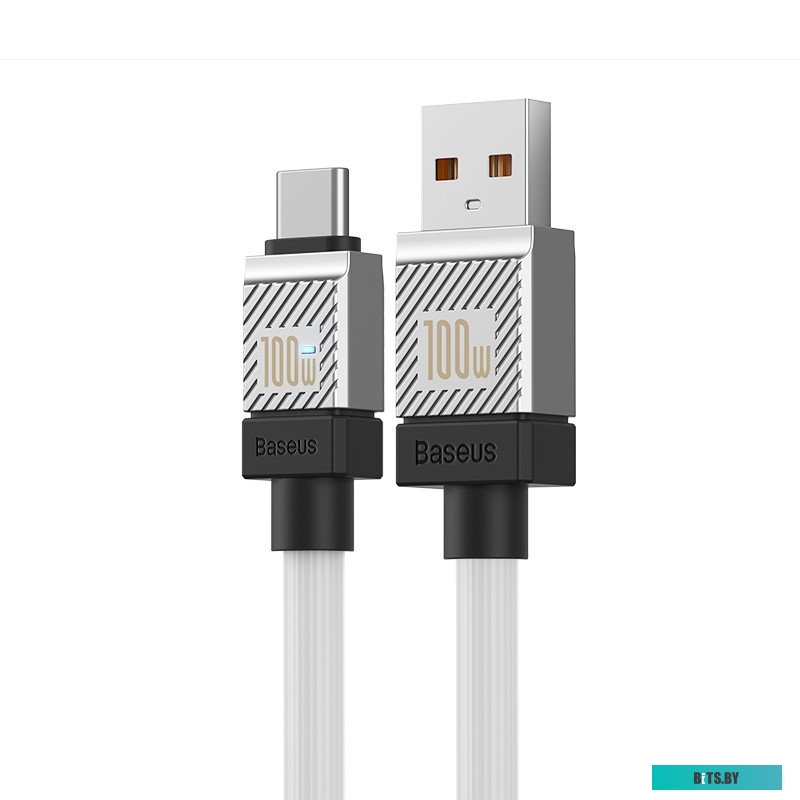 Кабель Baseus CoolPlay Series Fast Charging Cable 100W USB Type-A - USB Type-C 1м белый CAKW000602