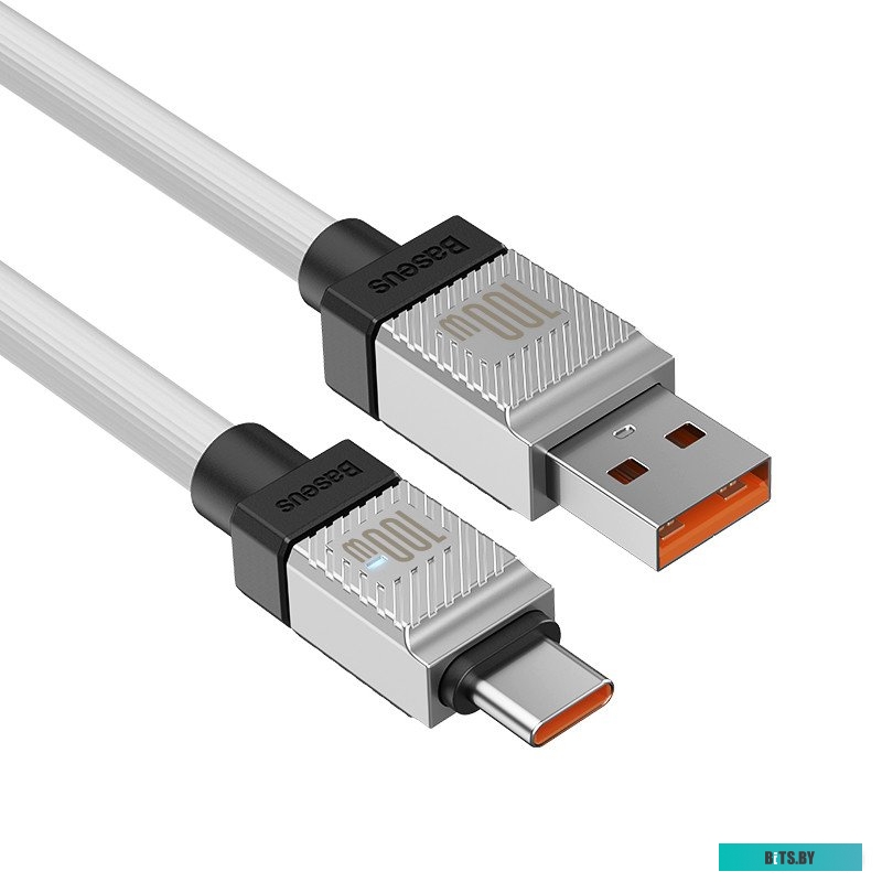 Кабель Baseus CoolPlay Series Fast Charging Cable 100W USB Type-A - USB Type-C 1м белый CAKW000602