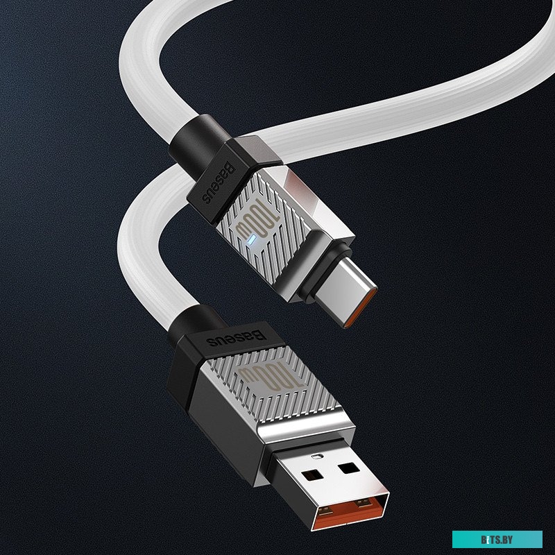 Кабель Baseus CoolPlay Series Fast Charging Cable 100W USB Type-A - USB Type-C 1м белый CAKW000602