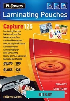 Пленка для ламинирования Fellowes Glossy Polyester Pouches 95x65 мм, 125 мкм, 100 л <FS-53067>