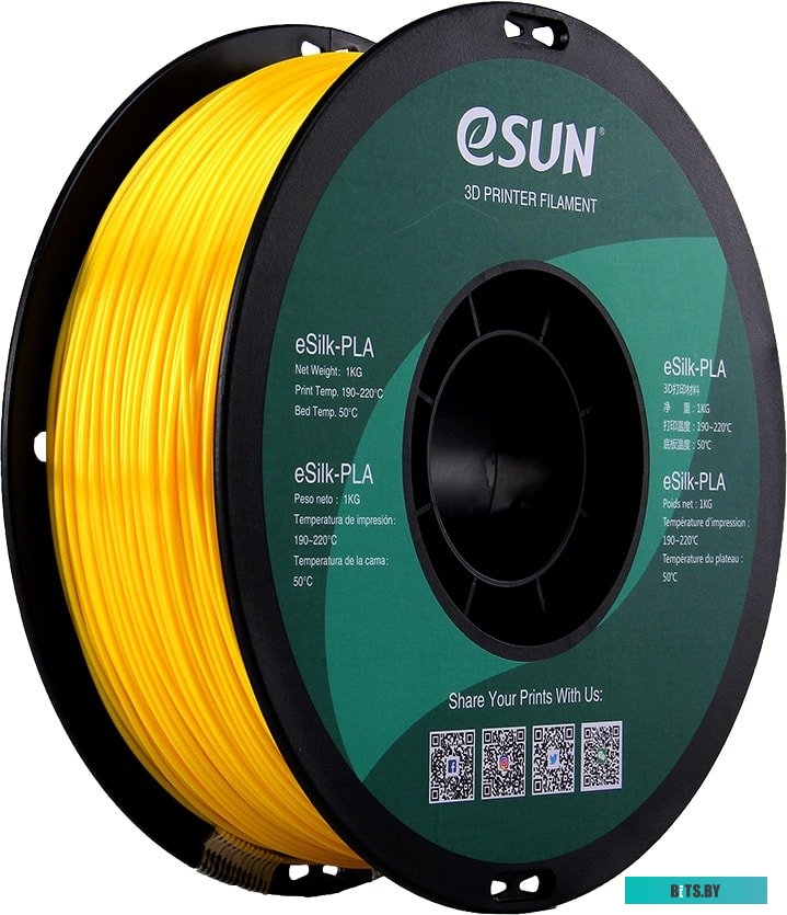 Т0030639 eSUN eSilk PLA 1.75 мм 1000 г (желтый)