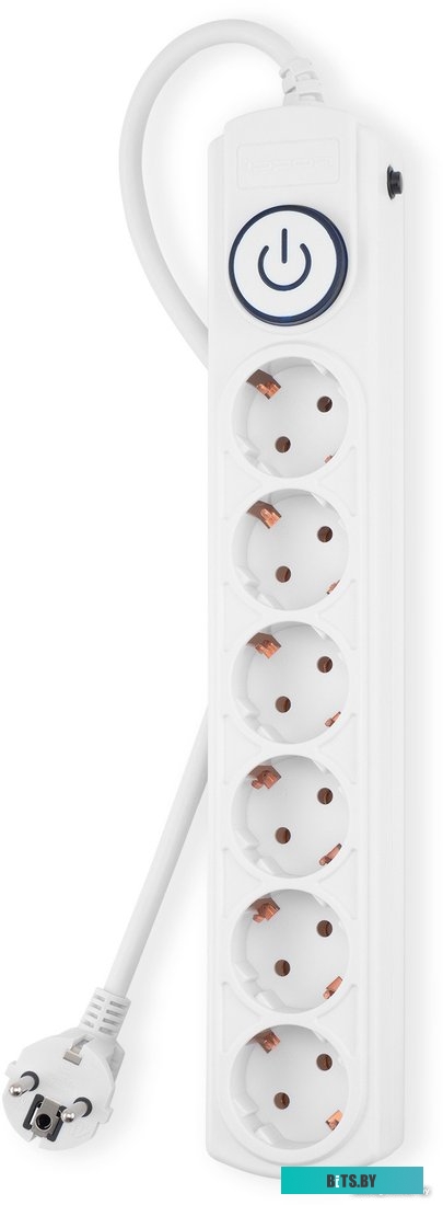 1804745 Ippon BK-6-EU-5-10-W (5м, 6 розеток, белый)