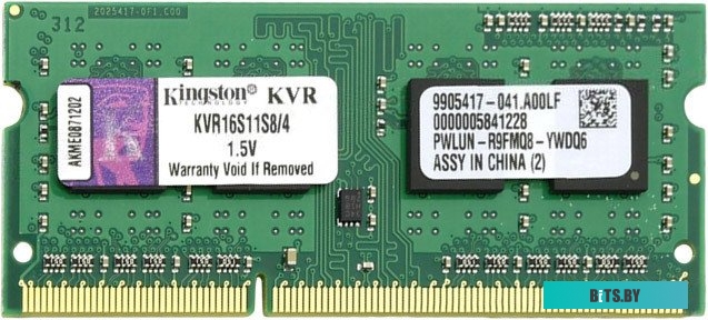 Оперативная память Kingston ValueRAM KVR16S11S8/4