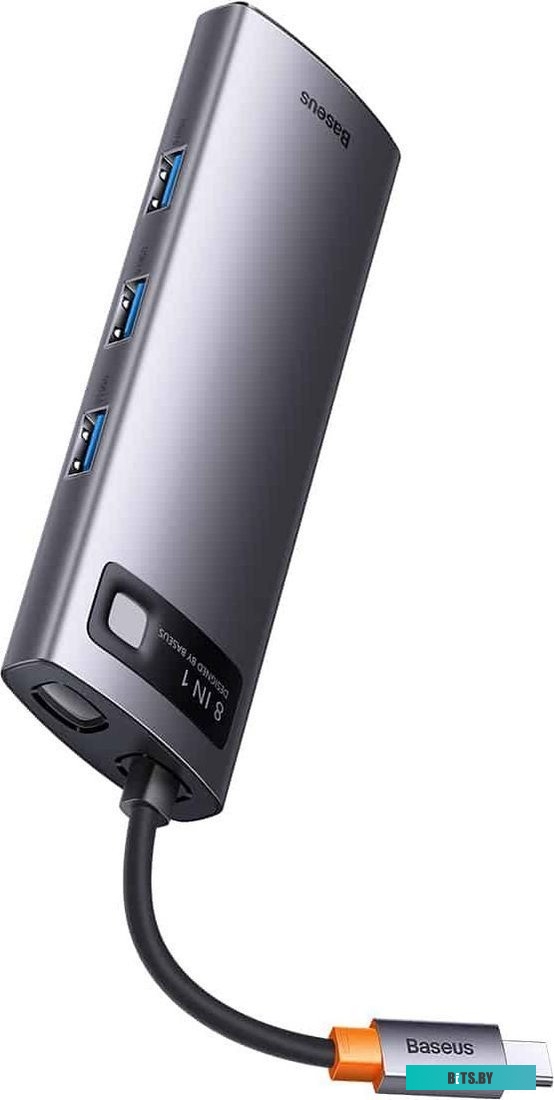 Док-станция Baseus Metal Gleam Series 6-in-1 Multifunctional Type-C HUB Docking Station Gray WKWG030113
