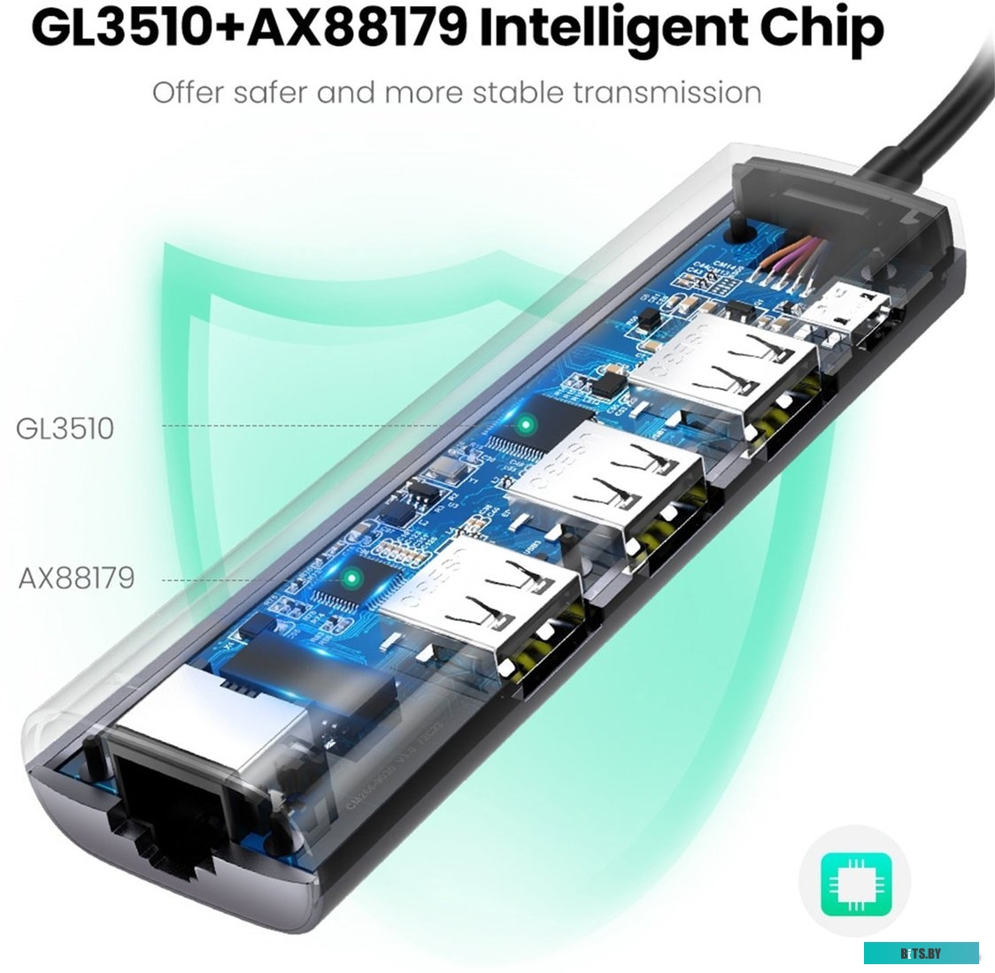 USB-хаб Ugreen CM266 60812