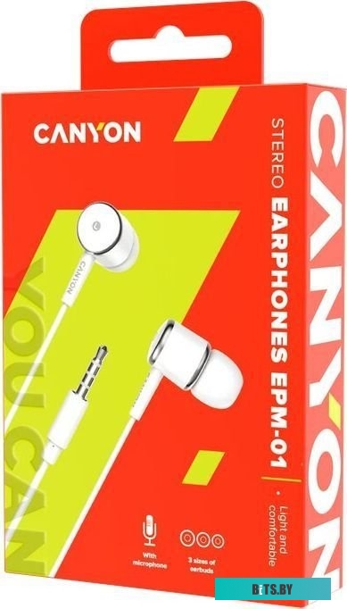 Наушники (Гарнитура) Canyon CNE-CEPM01W