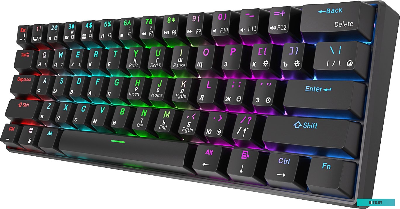 Клавиатура Royal Kludge RK61 RGB (черный, RK Red)