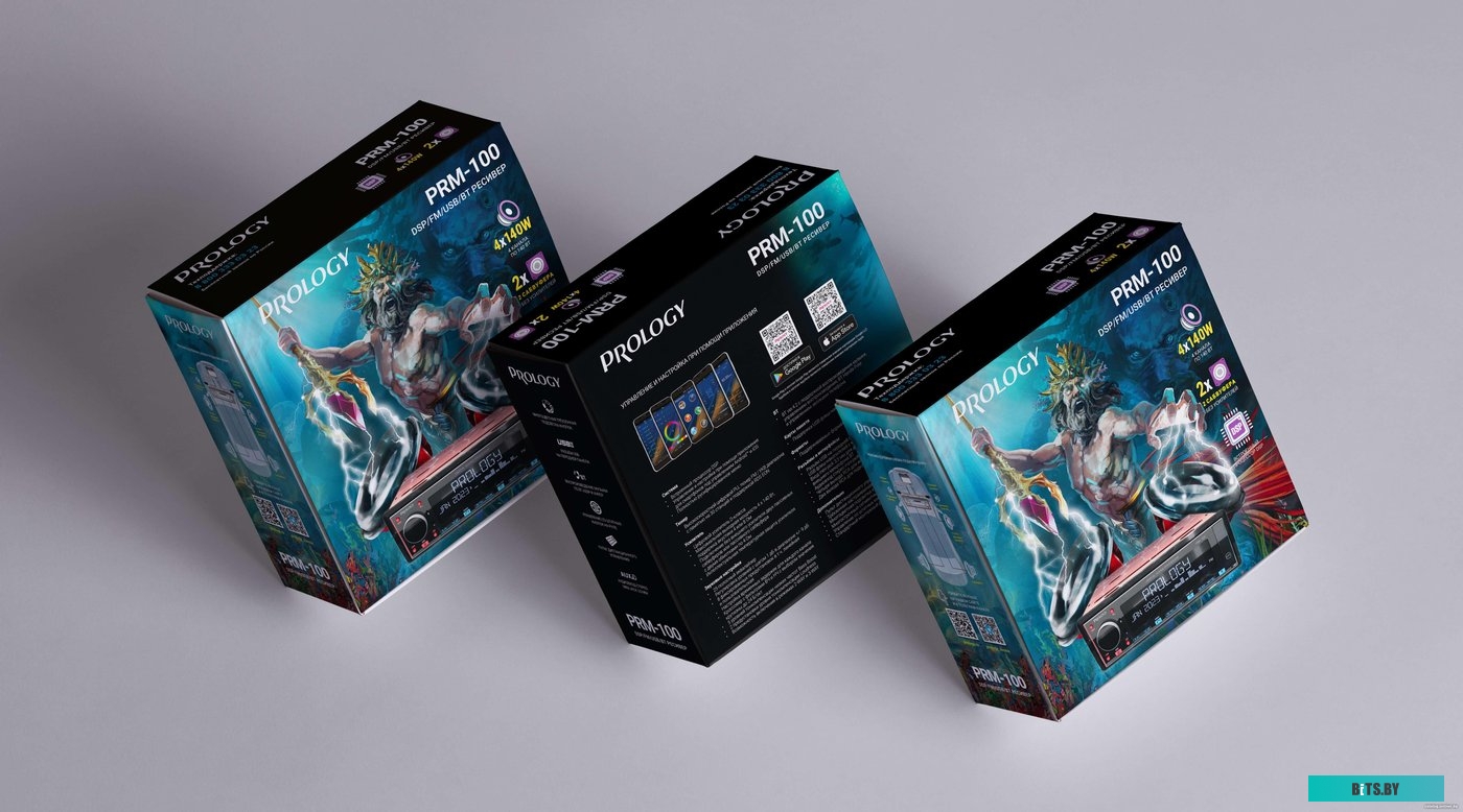 PRPRM100 Автомагнитола Prology PRM-100 1DIN 4x140Вт v4.2 ПДУ RDS (PRPRM100)