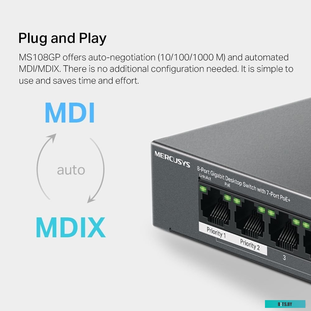 Коммутатор Mercusys MS108GP