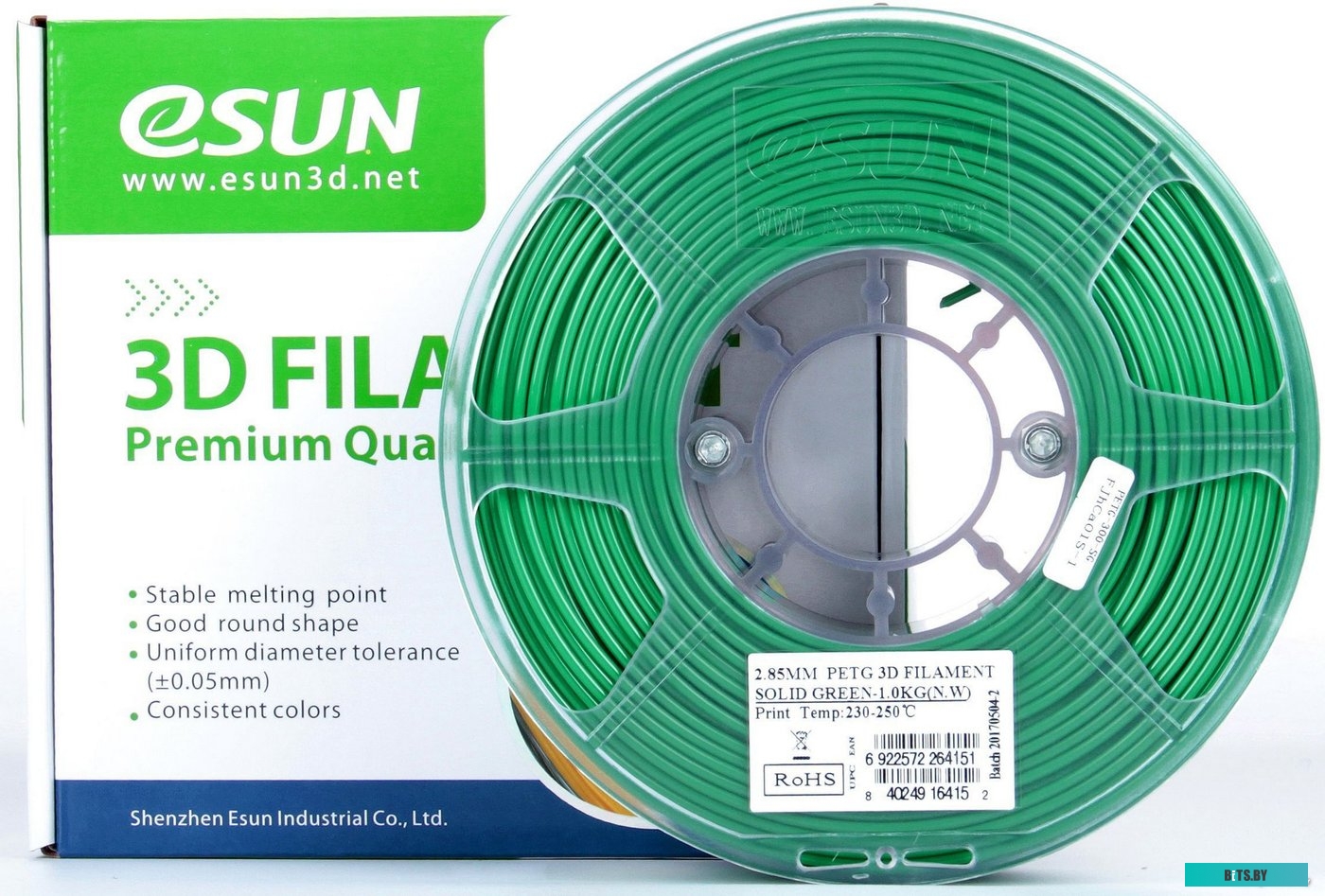 Т0030931 eSUN PET-G 1.75 мм 1000 г (зеленый непрозрачный)