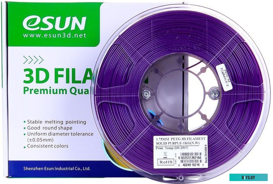 Т0030932 eSUN PET-G 1.75 мм 1000 г (фиолетовый непрозрачный)