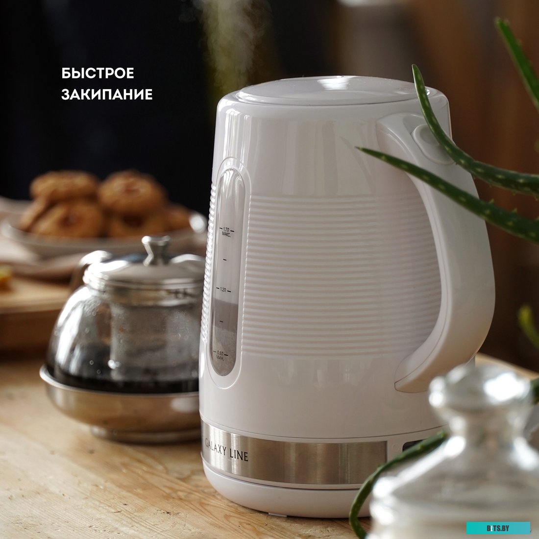 Электрочайник Galaxy Line GL0225 (белый)
