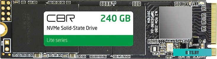 Твердотельный накопитель CBR SSD-480GB-M.2-LT22, Внутренний SSD-накопитель, серия "Lite", 480 GB, M.2 2280, PCIe 3.0 x4, NVMe 1.3, SM2263XT, 3D TLC NA