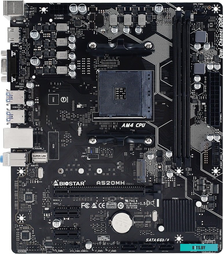 Материнская плата Biostar A520MH Ver. 6.1
