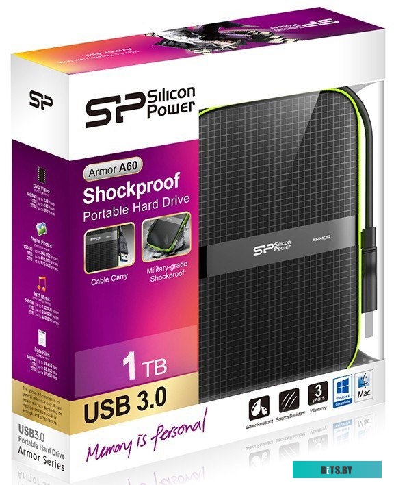 Внешний жесткий диск Silicon Power Armor A60 1TB SP010TBPHDA60S3K