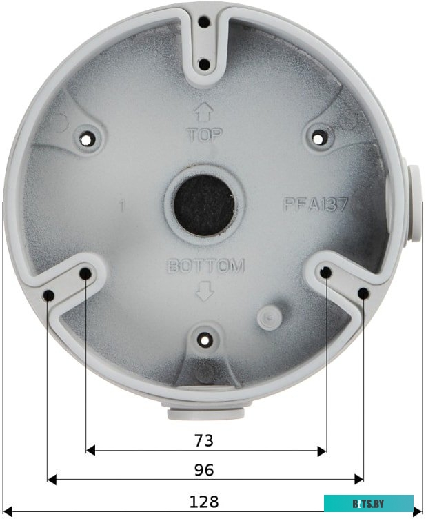 Монтажная коробка Dahua DH-PFA137 - Монтажная коробка для установки купольных камер (серии HDBW5, HDBW7), алюминий, 33.8х122мм, максимальная нагрузка 