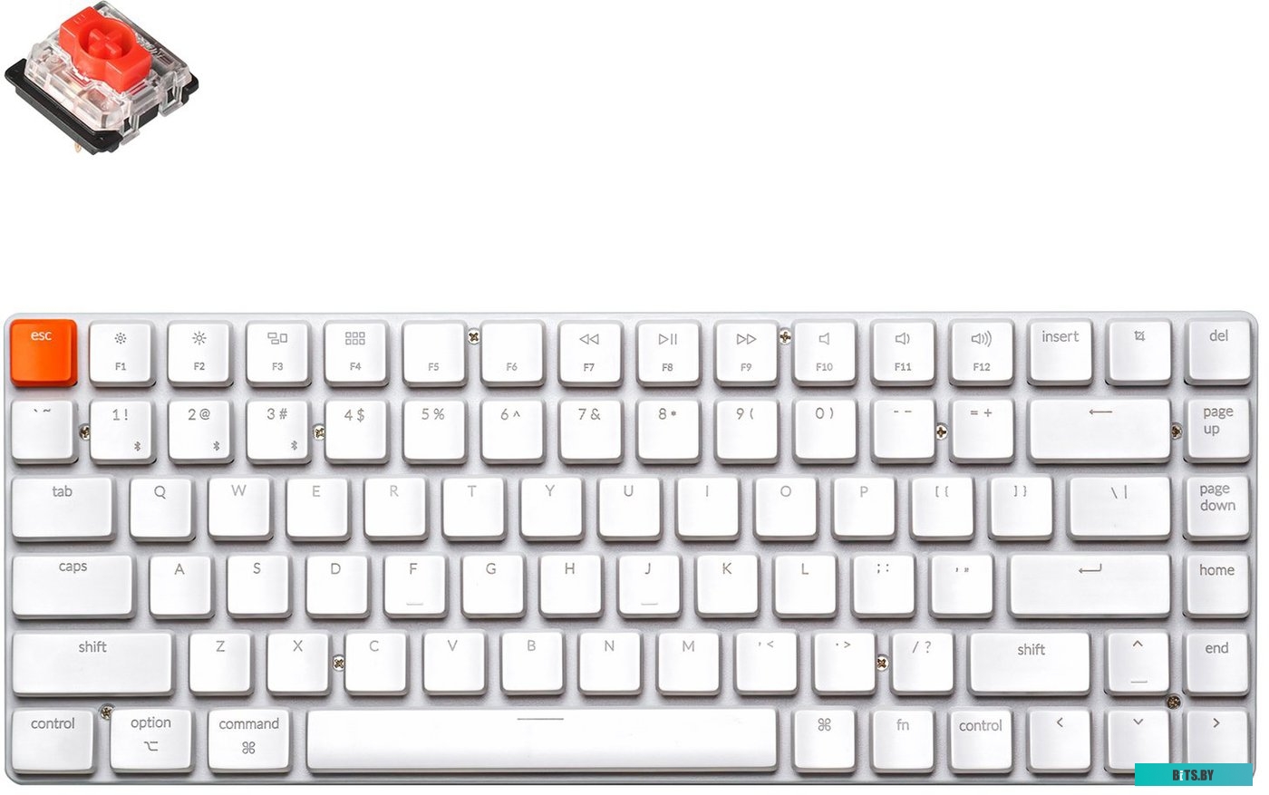 K3-K1-RU Клавиатура Keychron [K3-K1-RU] <White>; USB, Gateron G Pro Red