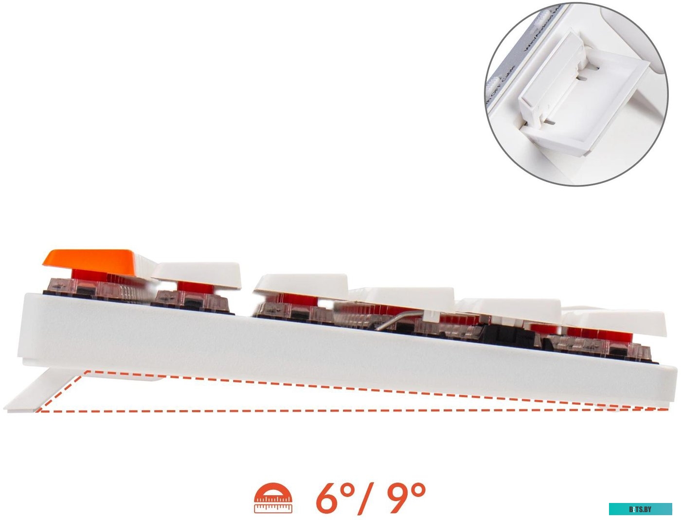 K3-K1-RU Клавиатура Keychron [K3-K1-RU] <White>; USB, Gateron G Pro Red