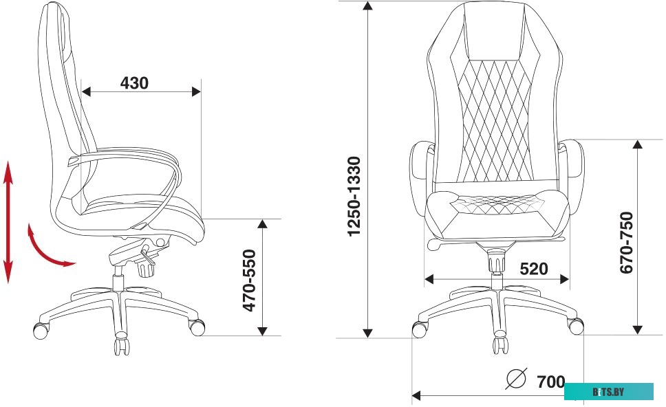 Офисное кресло (Стул) Бюрократ Aura (черный) <AURA/BLACK>
