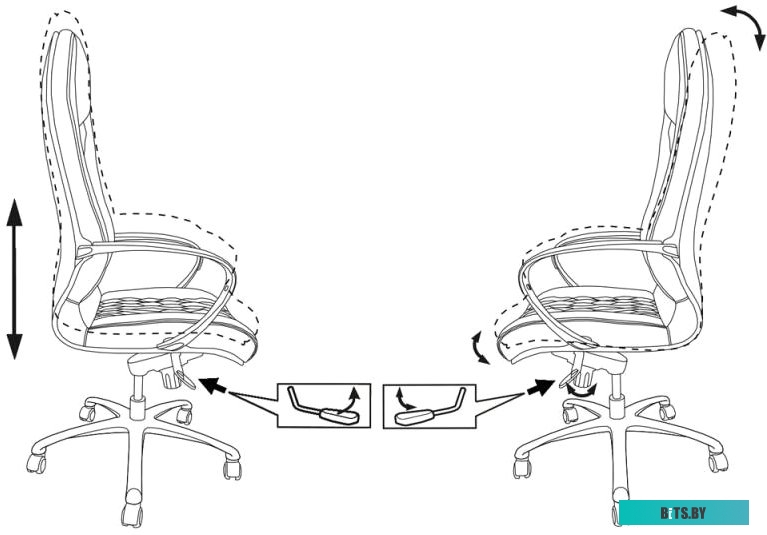 Офисное кресло (Стул) Бюрократ Aura (черный) <AURA/BLACK>