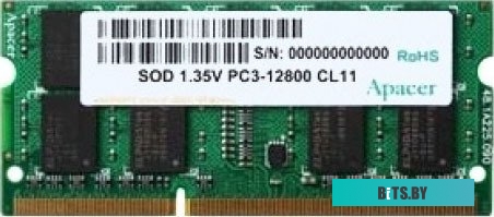 Модуль памяти Apacer 4GB DDR3 SO-DIMM PC3-12800 DV.04G2K.KAM