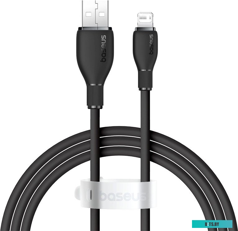 P10355700111-00 Baseus Pudding Series Fast Charging Cable 2.4A USB Type-A - Lightning (1.2 м, черный)