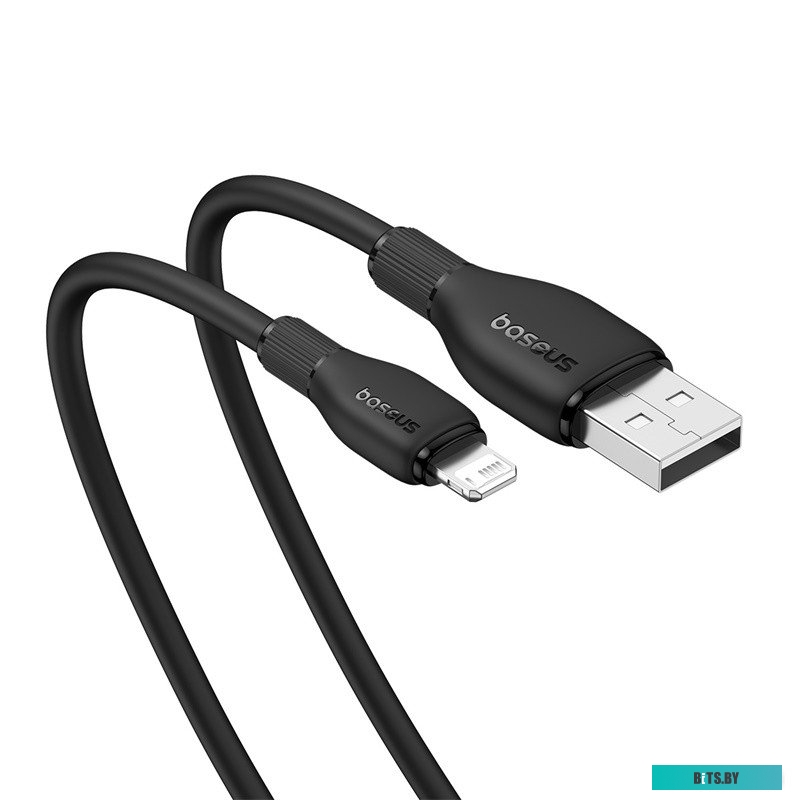 P10355700111-00 Baseus Pudding Series Fast Charging Cable 2.4A USB Type-A - Lightning (1.2 м, черный)