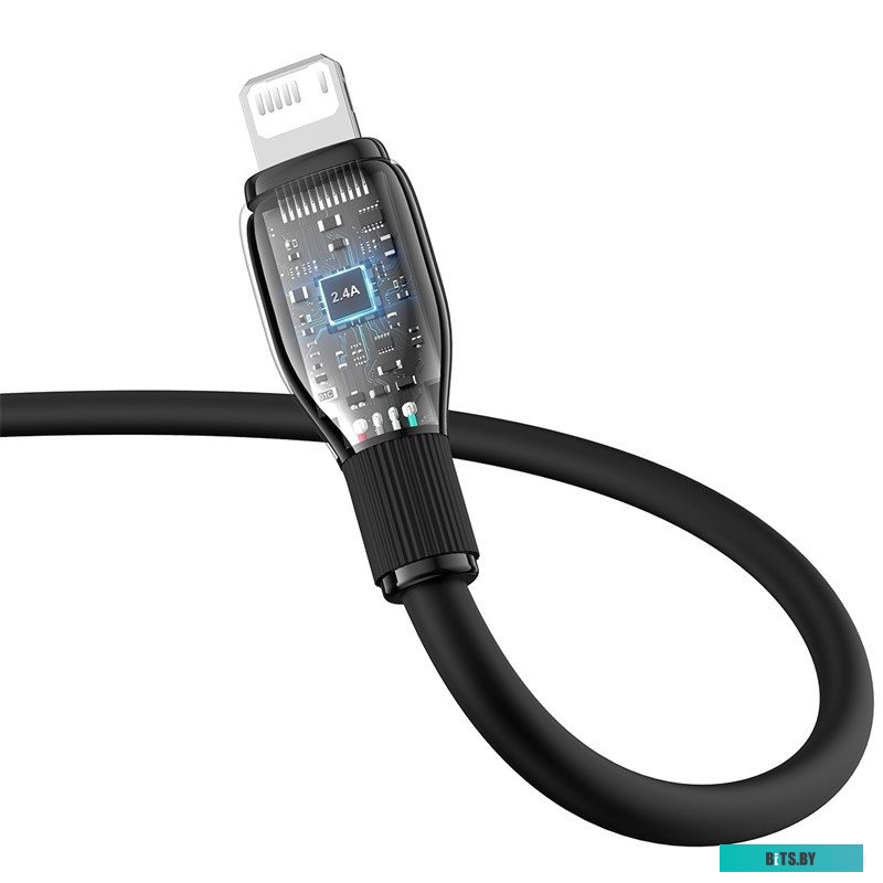 P10355700111-00 Baseus Pudding Series Fast Charging Cable 2.4A USB Type-A - Lightning (1.2 м, черный)
