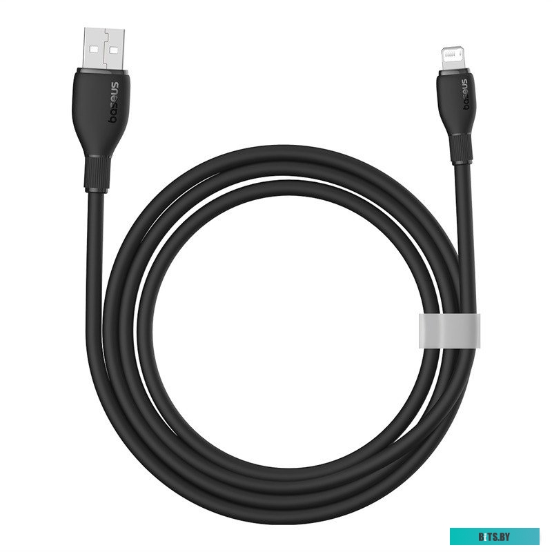 P10355700111-00 Baseus Pudding Series Fast Charging Cable 2.4A USB Type-A - Lightning (1.2 м, черный)
