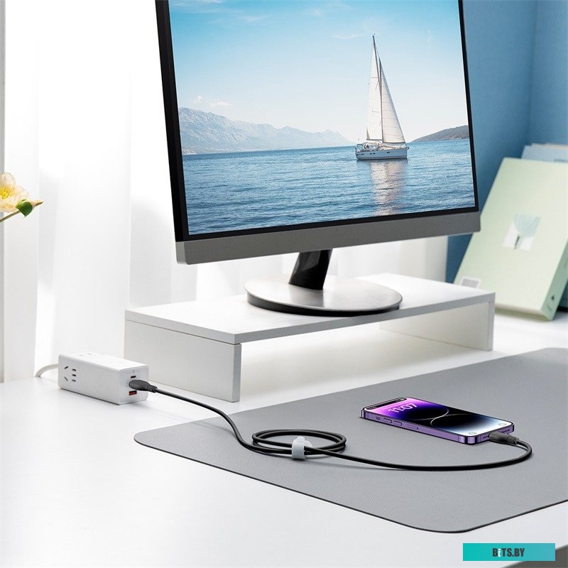 P10355700111-00 Baseus Pudding Series Fast Charging Cable 2.4A USB Type-A - Lightning (1.2 м, черный)