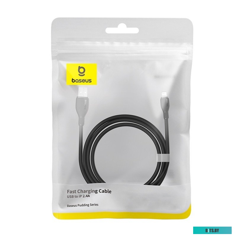 P10355700111-00 Baseus Pudding Series Fast Charging Cable 2.4A USB Type-A - Lightning (1.2 м, черный)