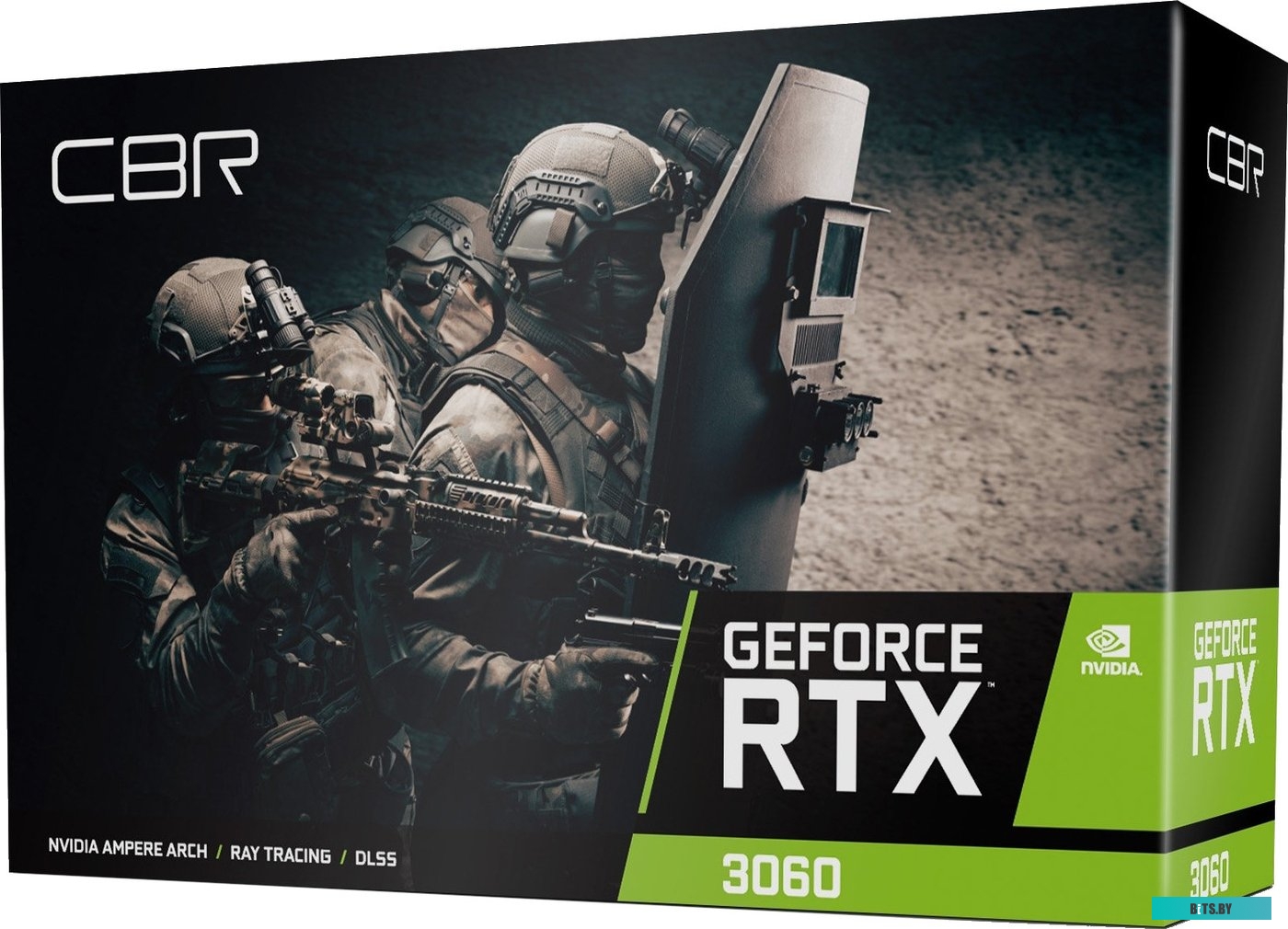 Видеокарта CBR RTX3060 Terminator T1 12Gb GDDR6, 192bit, 1320-1777/15000Mhz, 3*DP+1*HDMI2.1, 170W, Ret