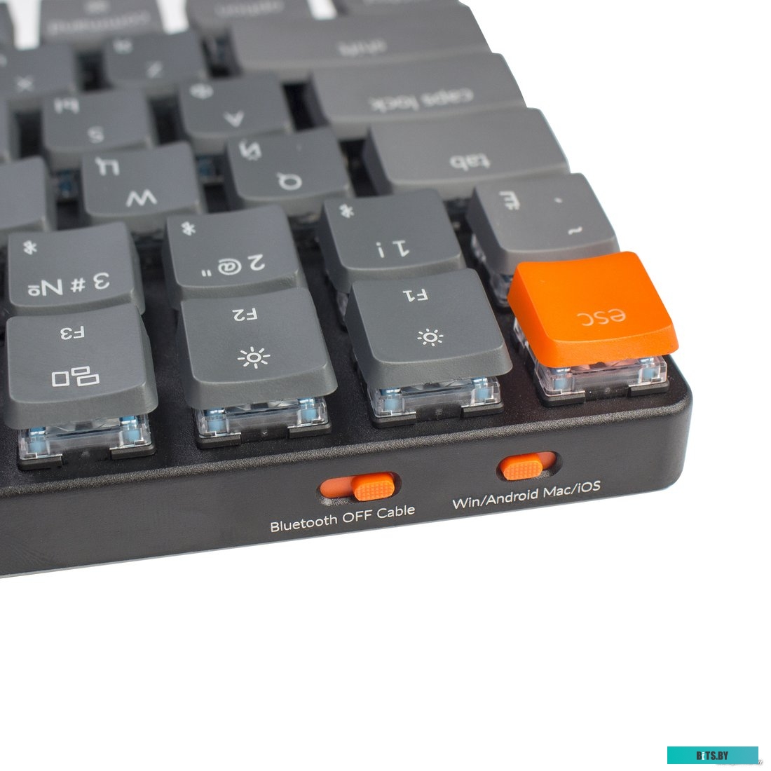 Клавиатура беспроводная механическая Keychron K3, Bluetooth, RGB, Red Switch, Черный/Серый K3E1