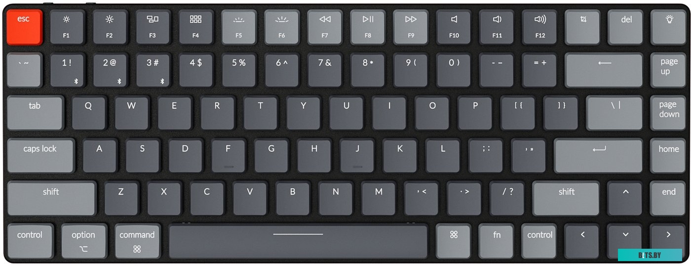 Клавиатура беспроводная механическая Keychron K3, Bluetooth, RGB, Red Switch, Черный/Серый K3E1