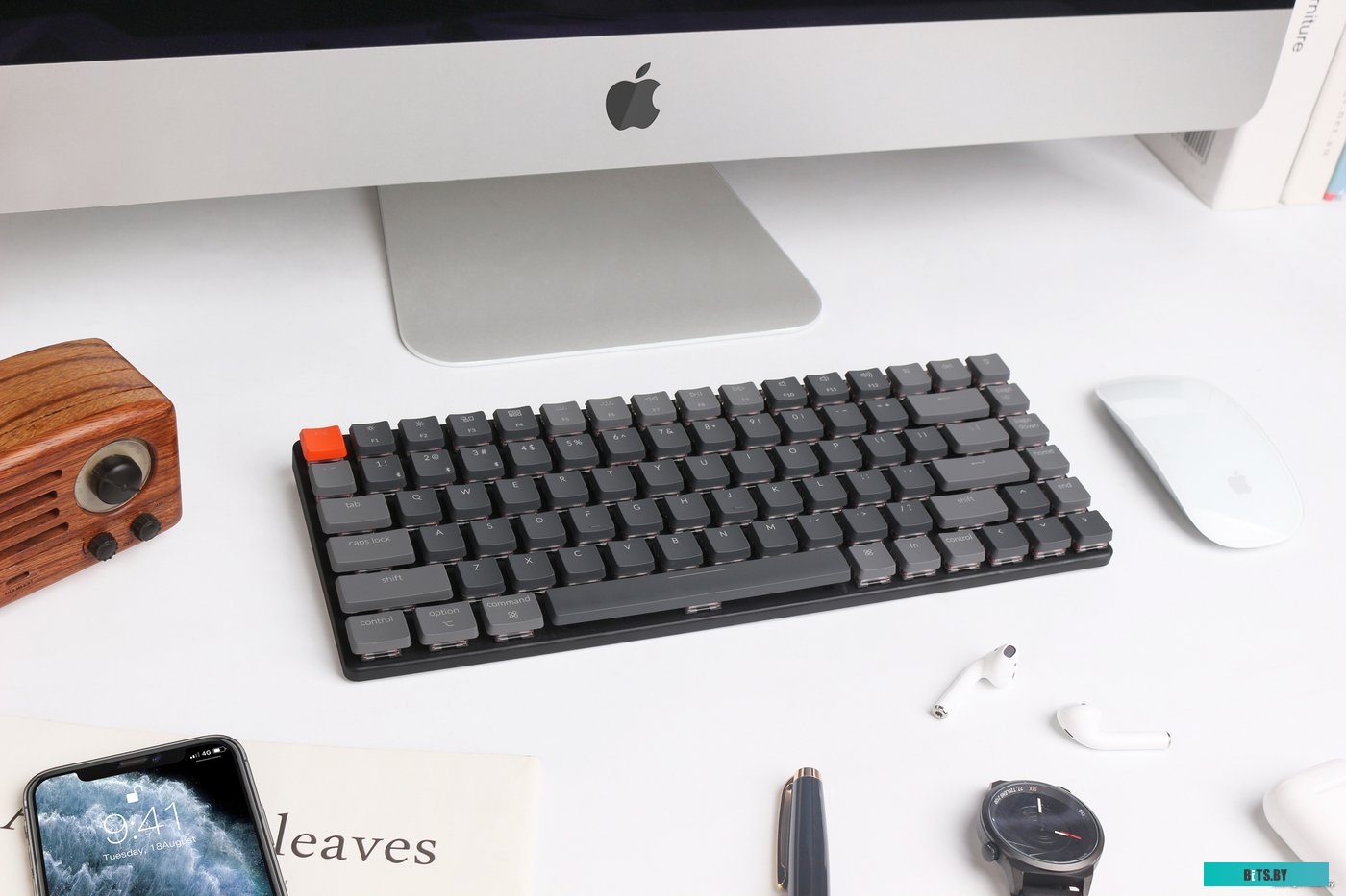 Клавиатура беспроводная механическая Keychron K3, Bluetooth, RGB, Red Switch, Черный/Серый K3E1