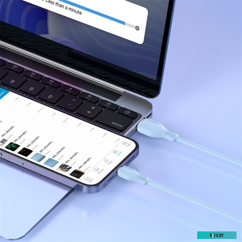 Кабель Baseus Pudding Series USB Type-A - Lightning (2 м, голубой) 