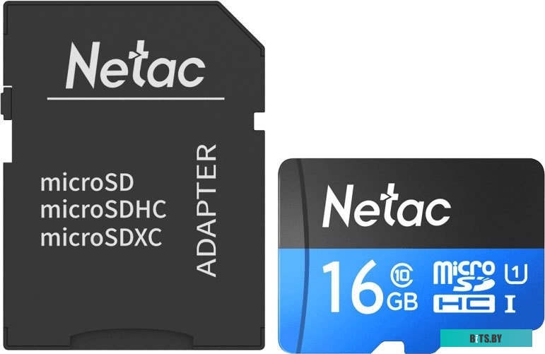Карта памяти Netac P500 Standard 16GB NT02P500STN-016G-R (с адаптером)