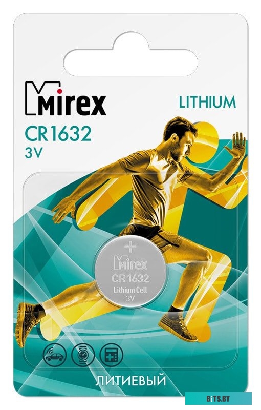 Батарейки Mirex CR1632 литиевая блистер 1 шт. 23702-CR1632-E1